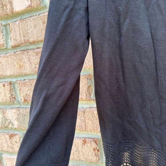 Black Open Front Cardigan - Picture 3 of 4